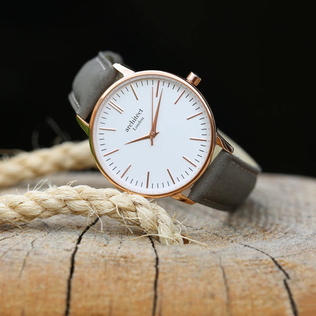 Personalised Ladies Architēct Blanc Watch Light Grey - Watches at Gift Moments