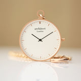 Bespoke Architect Modern Pocket Watch Rose Gold - Watches at Gift Moments