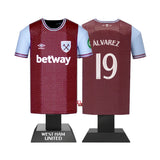 West Ham United FC 24/25 Metal Home Shirt - Display Kit at Gift Moments