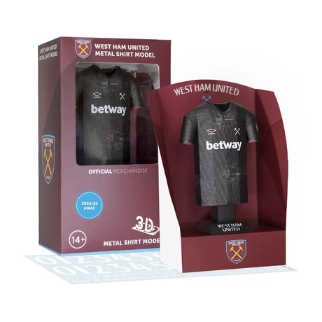 West Ham United FC 24/25 Metal Away Shirt - Display Kit at Gift Moments