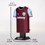 West Ham United FC 24/25 Metal Home Shirt - Display Kit at Gift Moments