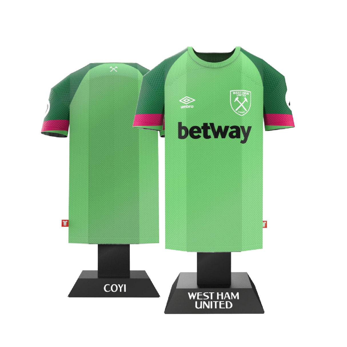 West Ham United FC 23/24 Metal Goalkeeper Shirt - Display Kit at Gift Moments