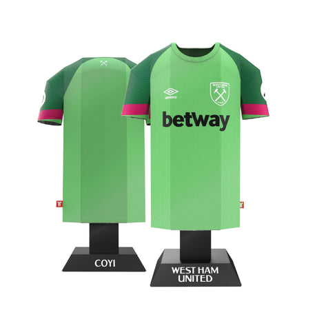 West Ham United FC 23/24 Metal Goalkeeper Shirt - Display Kit at Gift Moments