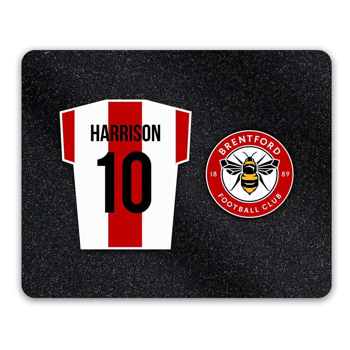 Personalised Brentford FC Shirt Mouse Mat