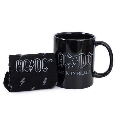 AC/DC Back In Black Mug & Sock Set: 2 - Mugs By AC/DC