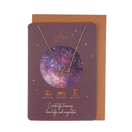 Air Element Zodiac Necklace Card: 1 - Necklaces By Gift Moments