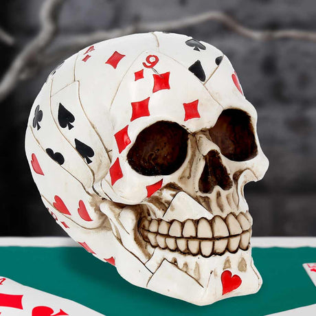 Dead Mans Hand Playing Card Skull Ornament - Figurines Medium (15-29cm) at Gift Moments