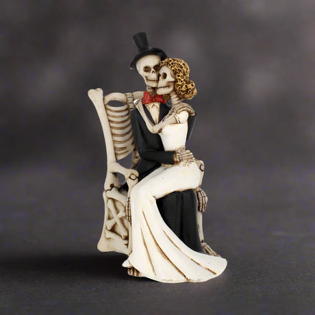 For Better, For Worse Gothic Sugar Skull Bride Groom Figurine Wedding Ornament - Figurines Medium (15-29cm) at Gift Moments