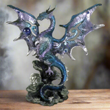 Blue Dragon Protector Metallic Dragon Ornament