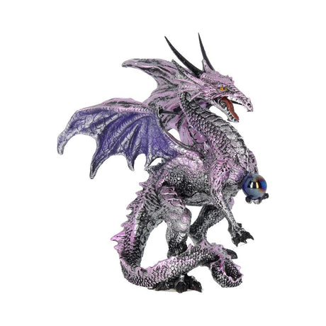 Purple Dragon Protector Fantasy Figurine Default Title - Figurines Small (Under 15cm) at Gift Moments