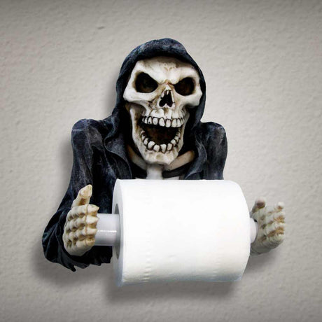 Skeleton Grim Reapers Revenge Toilet Roll Paper Holder - Toilet Roll Holders at Gift Moments