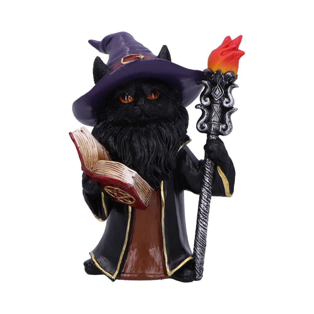 Albus The Black Wizard Cat Figurine: 2 - Figurines Small (Under 15cm) By NN Designs