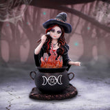 Althea Witch figurine with Flame Cauldron: 1 - Figurines Medium (15-29cm) By NN Designs