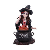 Althea Witch figurine with Flame Cauldron: 2 - Figurines Medium (15-29cm) By NN Designs