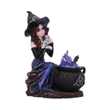 Alvina Witch Figurine with Owl and Cauldron: 5 - Figurines Medium (15-29cm) By NN Designs