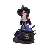 Alvina Witch Figurine with Owl and Cauldron: 2 - Figurines Medium (15-29cm) By NN Designs