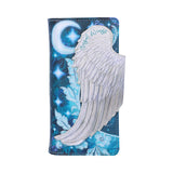 Angel Wings White Feather Embossed Purse: 2 - Purses By NN Designs