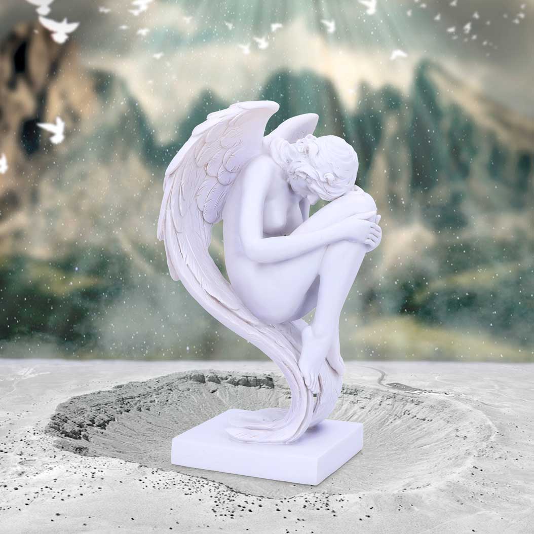 Angels Contemplation White Angel Figurine 28cm: 1 - Figures & Collectables By Gift Moments