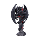 Anne Stokes Gothic Guardian Dragon Cross Candle Holder 26.5cm Black: 4 - Candles & Holders By Anne Stokes