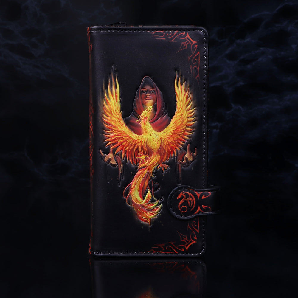 Anne Stokes Phoenix Rising Mythical Bird Embossed Purse: 1 - Purses By Anne Stokes