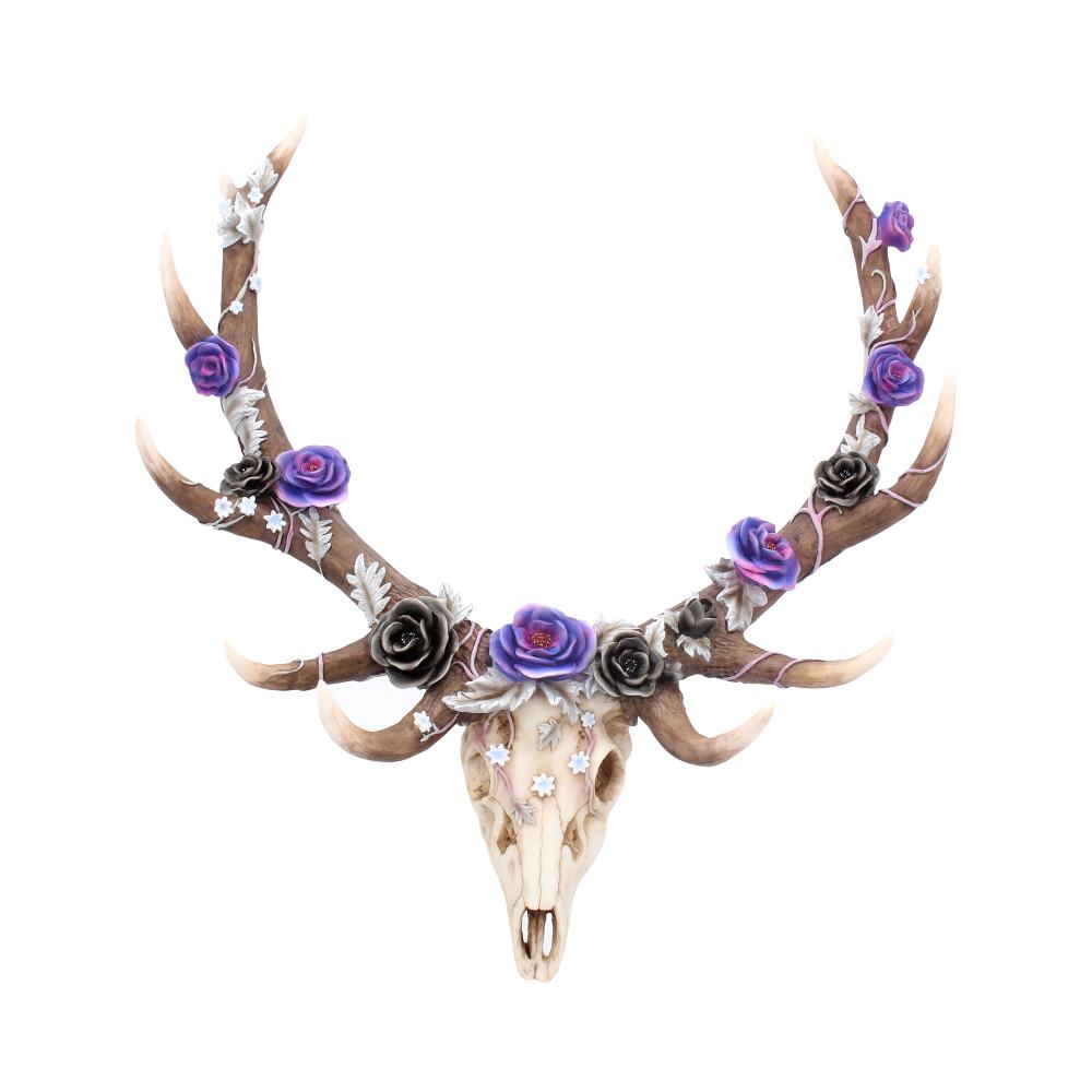 Antlers of Eden Floral Decorated Animal Deer Skull: 2 - Wall Hanging Sculptures By NN Designs