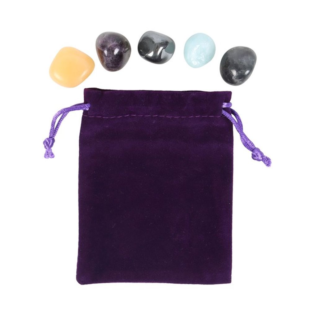 Aquarius Crystal Tumblestone Set: 5 - By Gift Moments