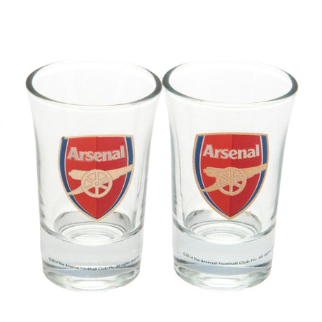 Arsenal FC 2pk Shot Glass Set: 2 - Glassware By Arsenal