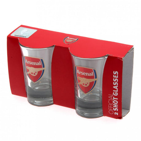 Arsenal FC 2pk Shot Glass Set: 1 - Glassware By Arsenal