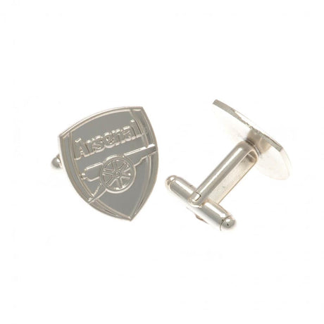 Arsenal FC Silver Plated Formed Cufflinks: 2 - Cufflinks & Tie Slides By Arsenal