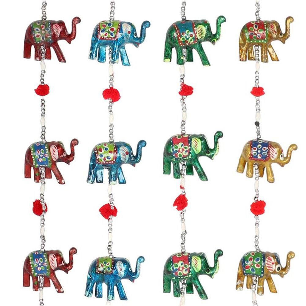 Assorted Hanging Elephant Decoration with Bell: 1 - By Gift Moments