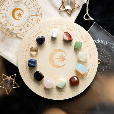 Astrology Wheel Crystal Grid Set: 1 - By Gift Moments