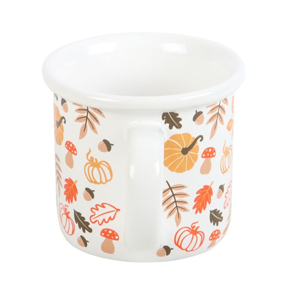 Autumn Leaves & Pumpkins Chunky Mug: 3 - Mugs By Gift Moments