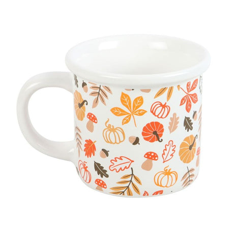 Autumn Leaves & Pumpkins Chunky Mug: 2 - Mugs By Gift Moments