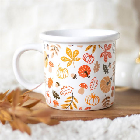 Autumn Leaves & Pumpkins Chunky Mug: 1 - Mugs By Gift Moments