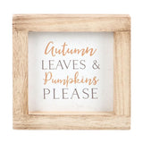 Autumn Leaves & Pumpkins Wooden Sign: 2 - Signs & Plaques By Gift Moments