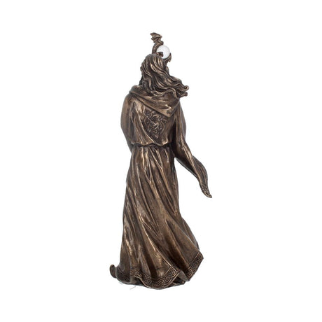 Bronze Wizard Merlin Figurine Arthurian Magic Sorcerer Ornament - Figurines Medium (15-29cm) at Gift Moments