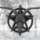 Baphomet Head Goat God Deity Pentagram Wall Plaque - Wall Hanging Sculptures at Gift Moments