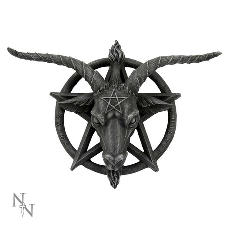 Baphomet Head Goat God Deity Pentagram Wall Plaque Default Title - Wall Hanging Sculptures at Gift Moments