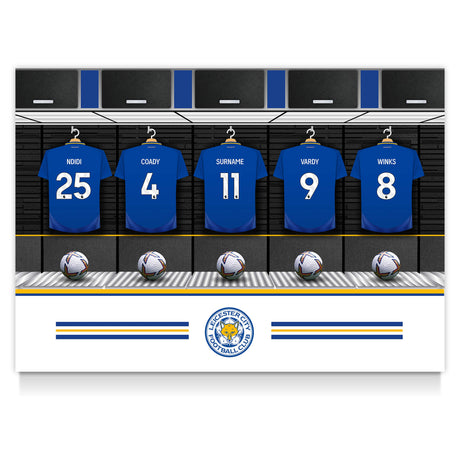 Personalised Leicester City FC Dressing Room Poster - Posters at Gift Moments