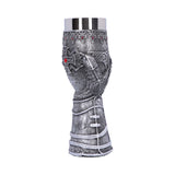 Medieval Knight Gauntlet Wine Goblet Hand Painted - Goblets & Chalices at Gift Moments