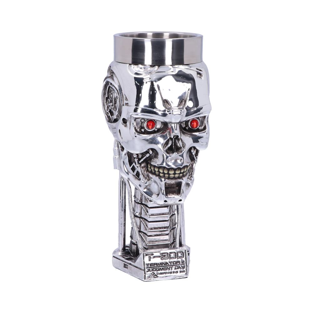 T-800 Terminator 2 Judgement Day T2 Head Goblet Wine Glass - Goblets & Chalices at Gift Moments