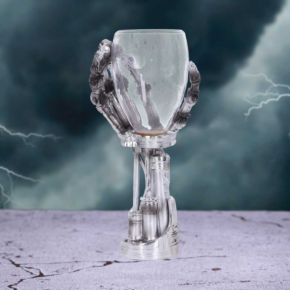 Terminator 2 Judgment Day T-800 Hand Goblet Wine Glass - Goblets & Chalices at Gift Moments