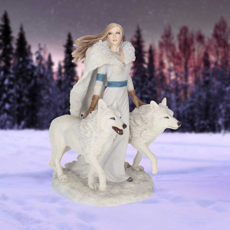 Anne Stokes Winter Guardians Wolf Companion Figurine - Figurines Medium (15-29cm) at Gift Moments