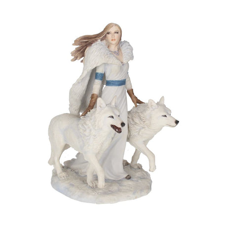 Anne Stokes Winter Guardians Wolf Companion Figurine Default Title - Figurines Medium (15-29cm) at Gift Moments