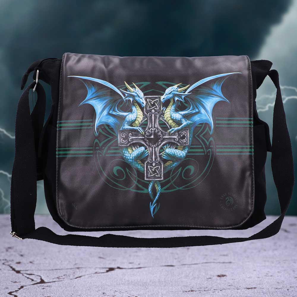 Gothic Fantasy Dragon Duo Messenger Bag by Anne Stokes - Bags at Gift Moments