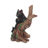 Onyx Cat in Tree Figurine Wiccan Witch Gothic Ornament - Figurines Medium (15-29cm) at Gift Moments