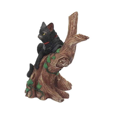 Onyx Cat in Tree Figurine Wiccan Witch Gothic Ornament - Figurines Medium (15-29cm) at Gift Moments