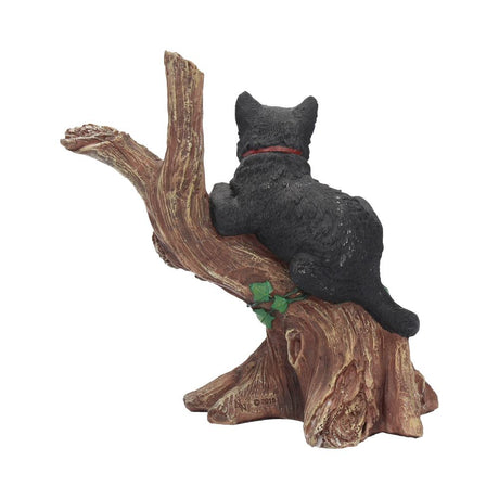 Onyx Cat in Tree Figurine Wiccan Witch Gothic Ornament - Figurines Medium (15-29cm) at Gift Moments