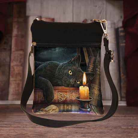 Small The Witching Hour Fantasy Witch Cat Shoulder Bag by Lisa Parker - Bags at Gift Moments