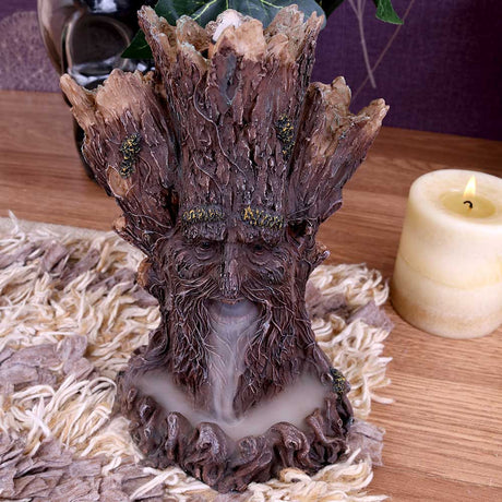 Tree Spirit Green Man Backflow Incense Burner/Tower 19cm - Incense Holders at Gift Moments